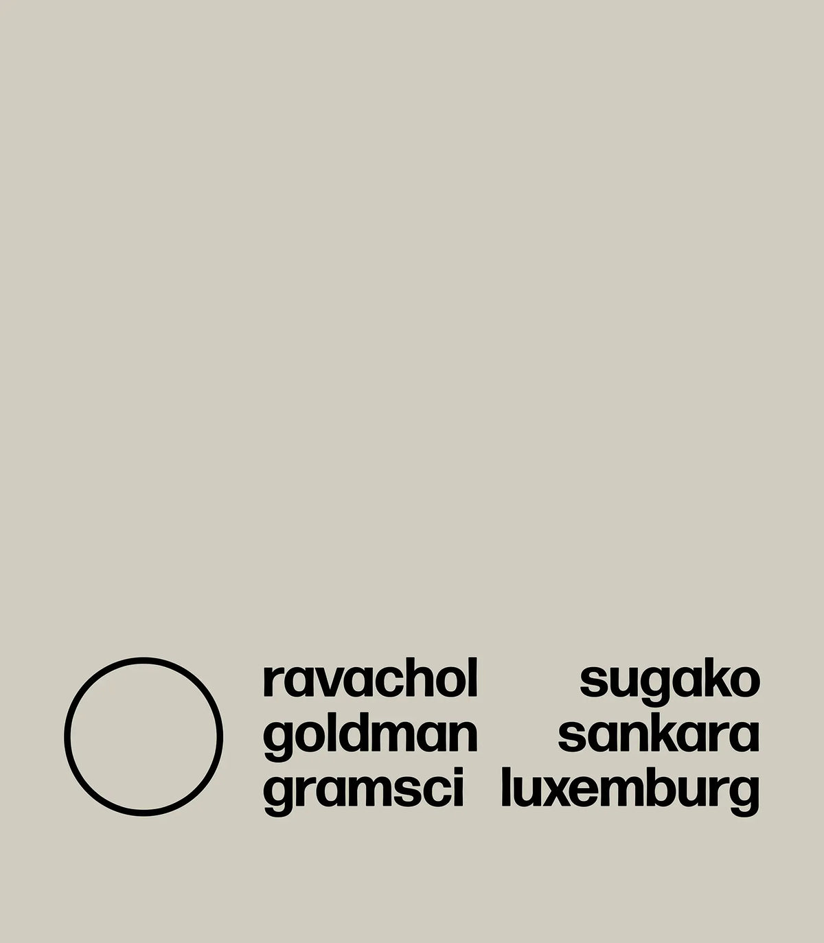 Ravachol Sugako Goldman Sankara Gramsci Luxemburg